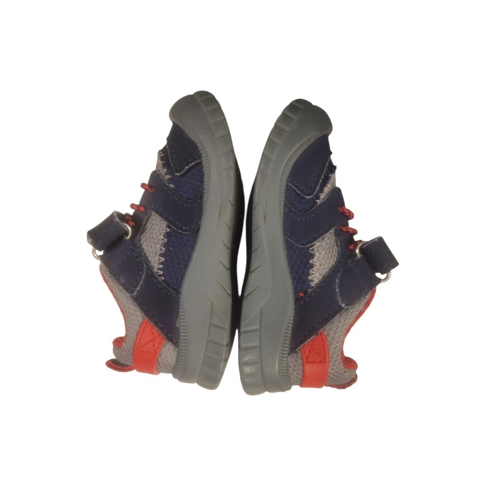 Oshkosh B'gosh Little Boy SZ 5 Lago Blue Sneakers Gray Mesh Round Toe - Picture 4 of 8